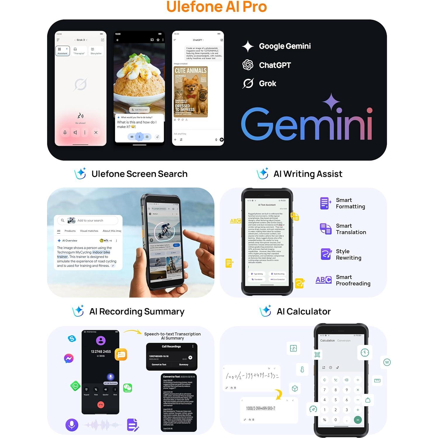 Ulefone RugKing Smartphone Rugerizado 4G 16+256GB 50MP 9600mAh