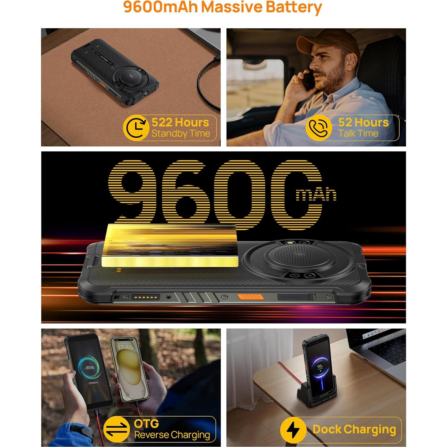 Ulefone RugKing Smartphone Rugerizado 4G 16+256GB 50MP 9600mAh