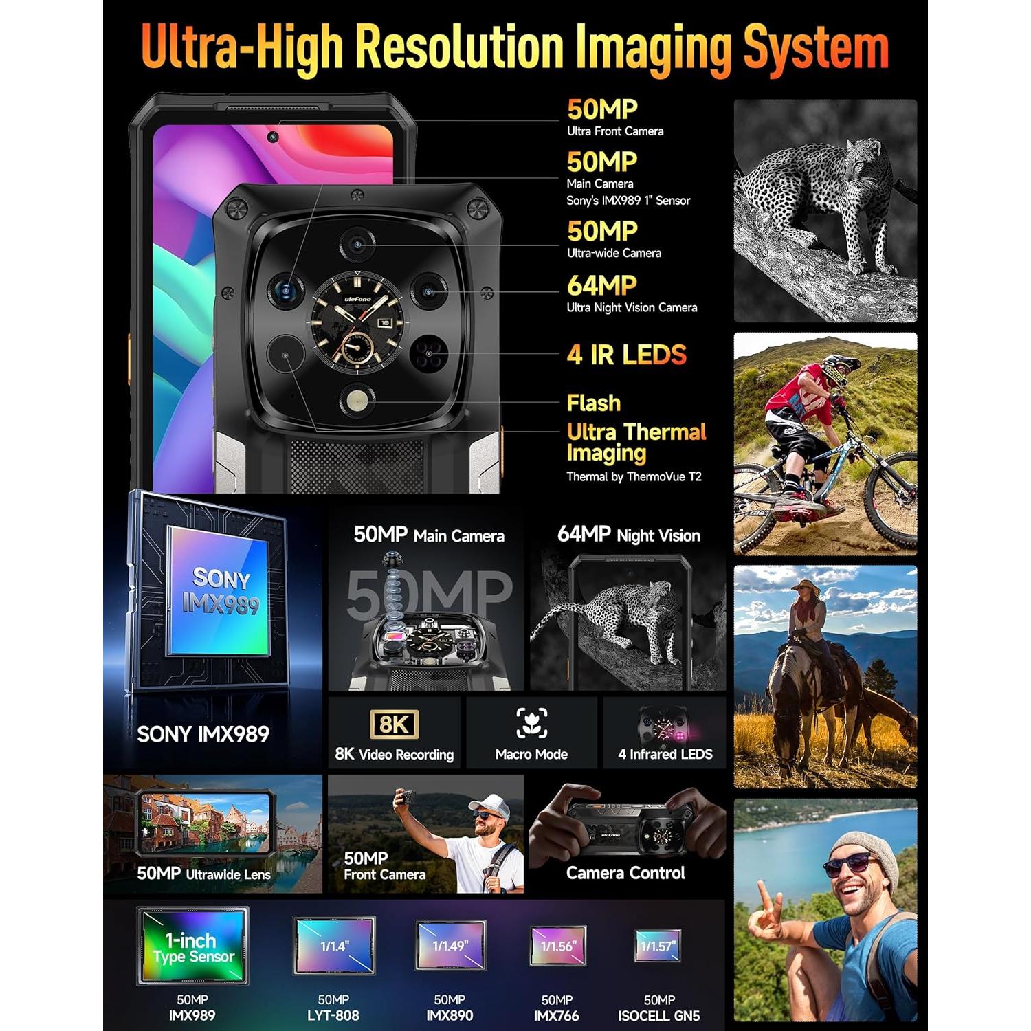 Ulefone Armor 28 Ultra 5G Resistente 32GB RAM 1TB/2TB Negro