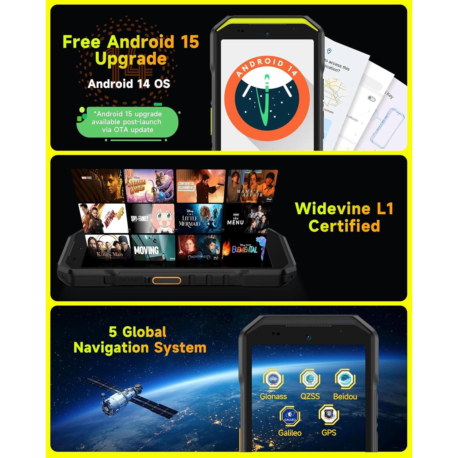 Ulefone Armor X32 Teléfono Resistente 12GB 128GB IP68 Naranja