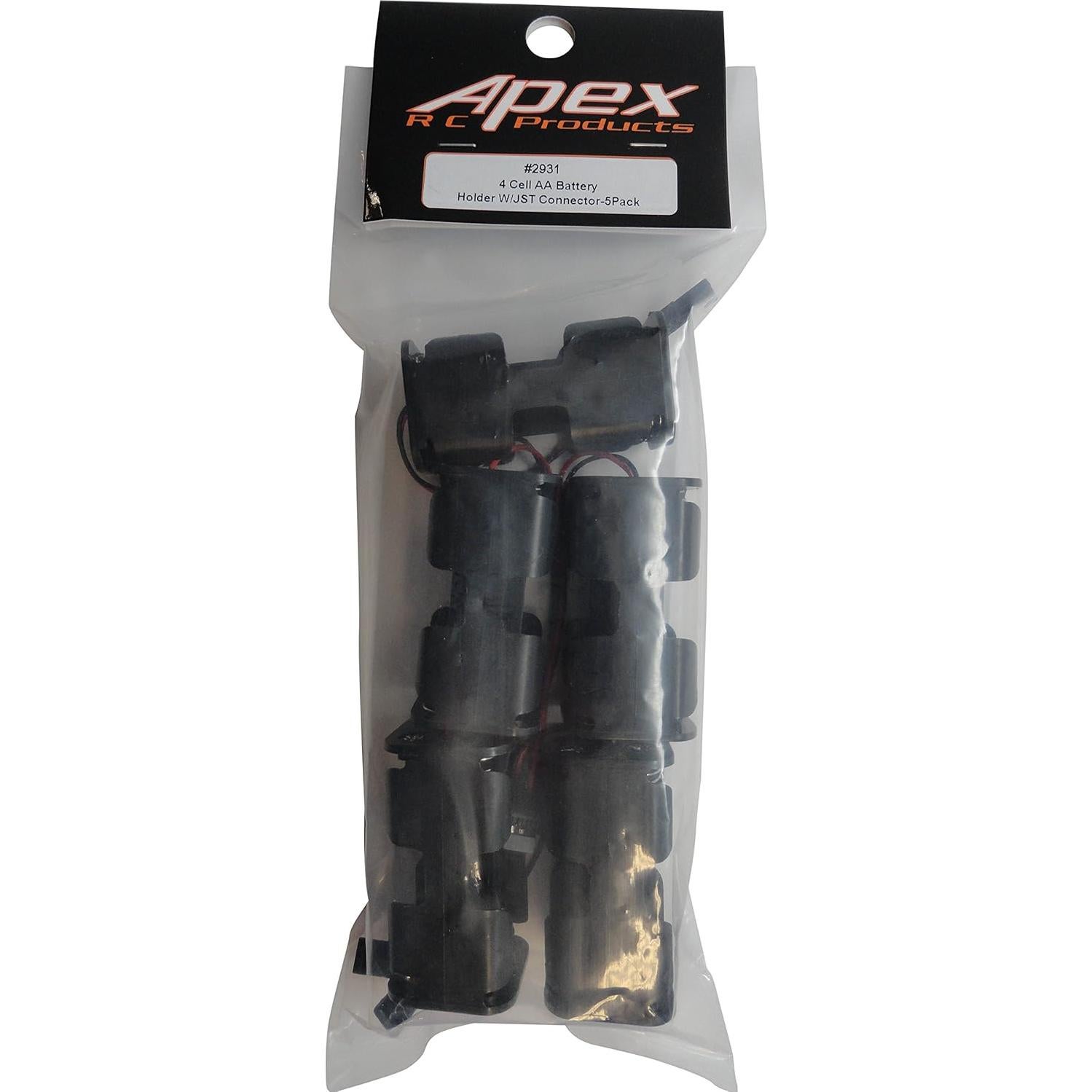 Soporte de Batería AA Apex RC Products - 4 Celdas - Paquete de 5