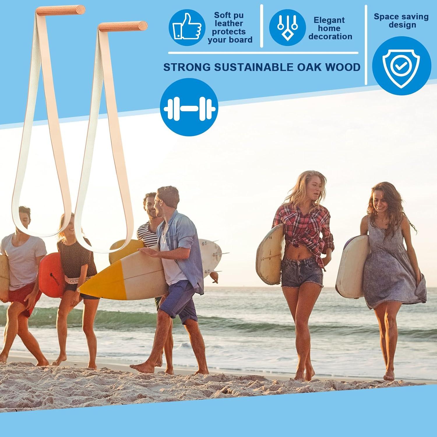 Soporte de Pared para Tabla de Surf Vercraft 160 cm 2 Ganchos