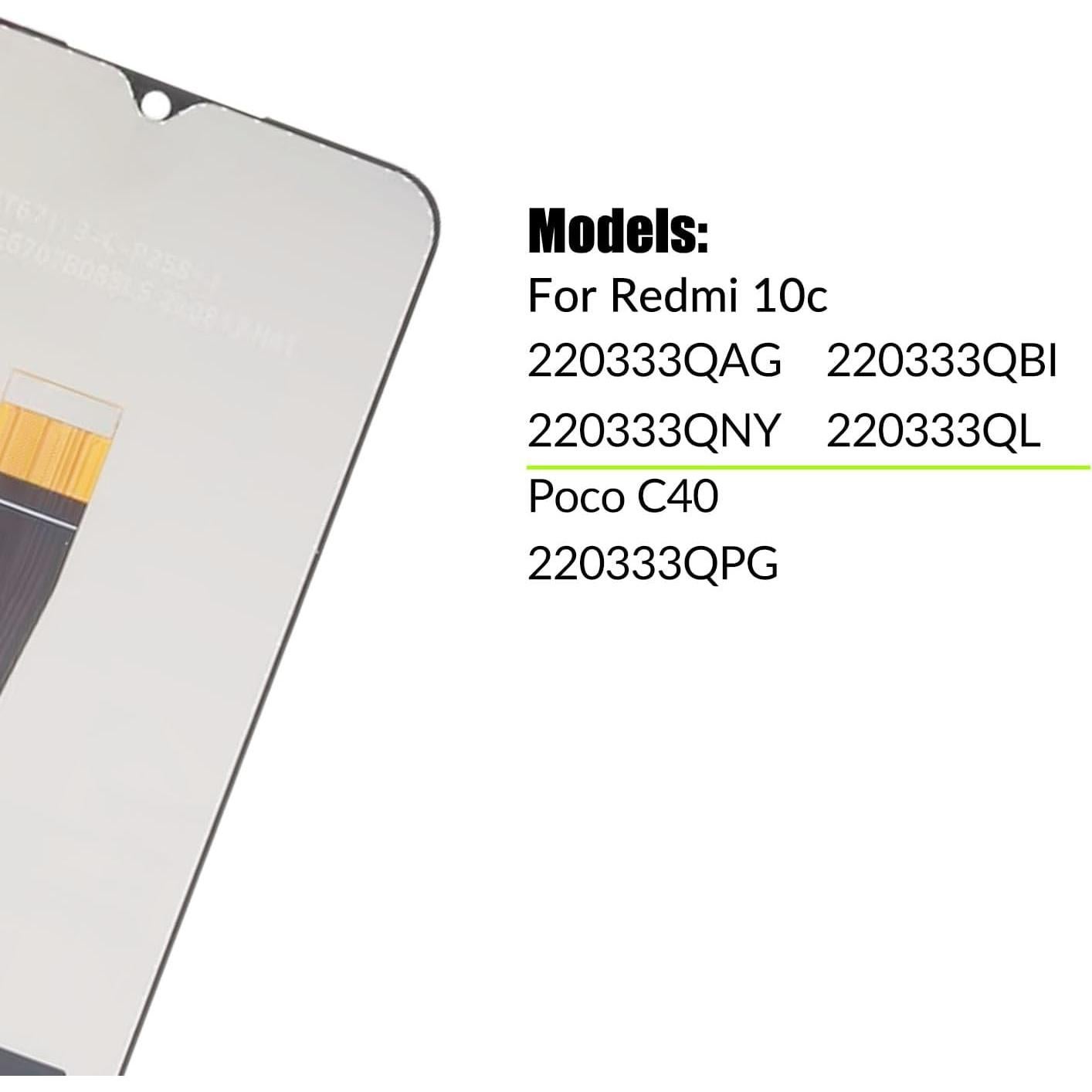 Pantalla LCD de Reemplazo Xiaomi Redmi 10C con Kit de Reparación