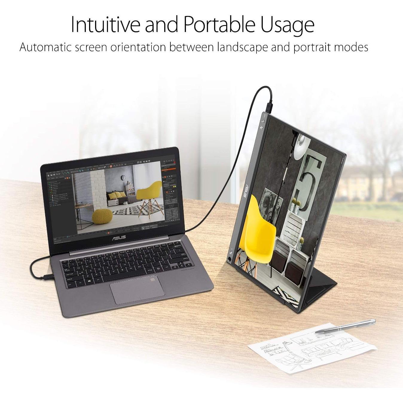 Monitor Portátil ASUS ZenScreen MB16ACE 15.6" Full HD USB-C