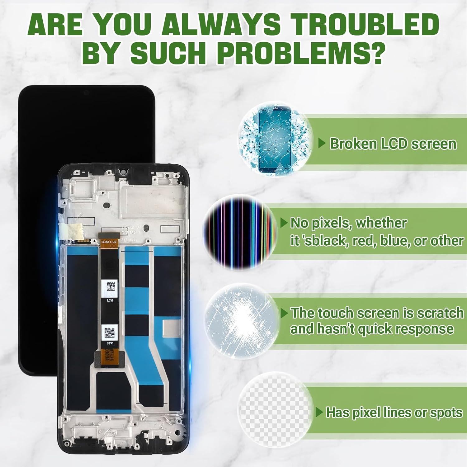 Reemplazo Pantalla LCD Realme Note 50 RMX3834 Negro con Kit