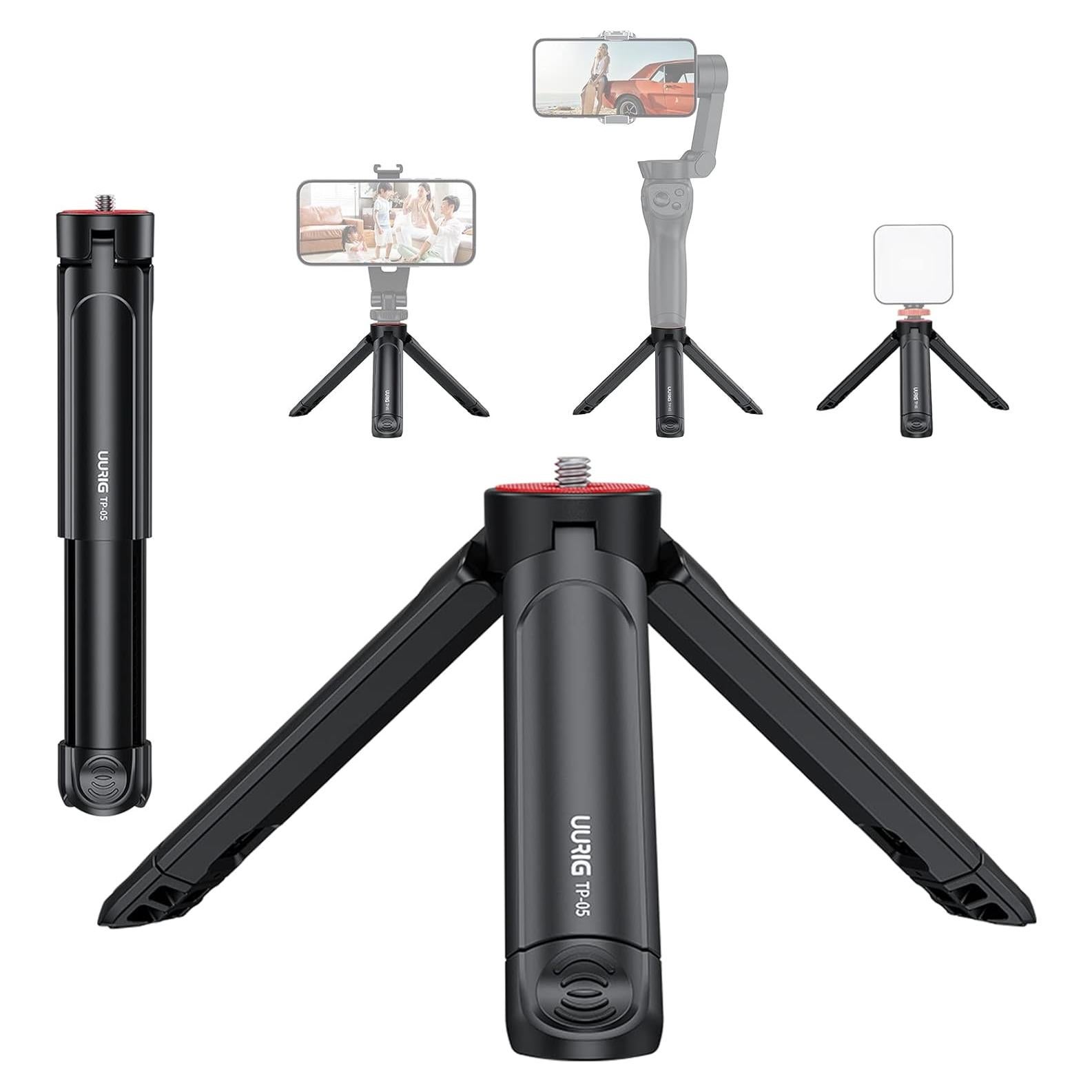 Trípode Mini UURIG TP05 Extensible para Cámara y Selfie