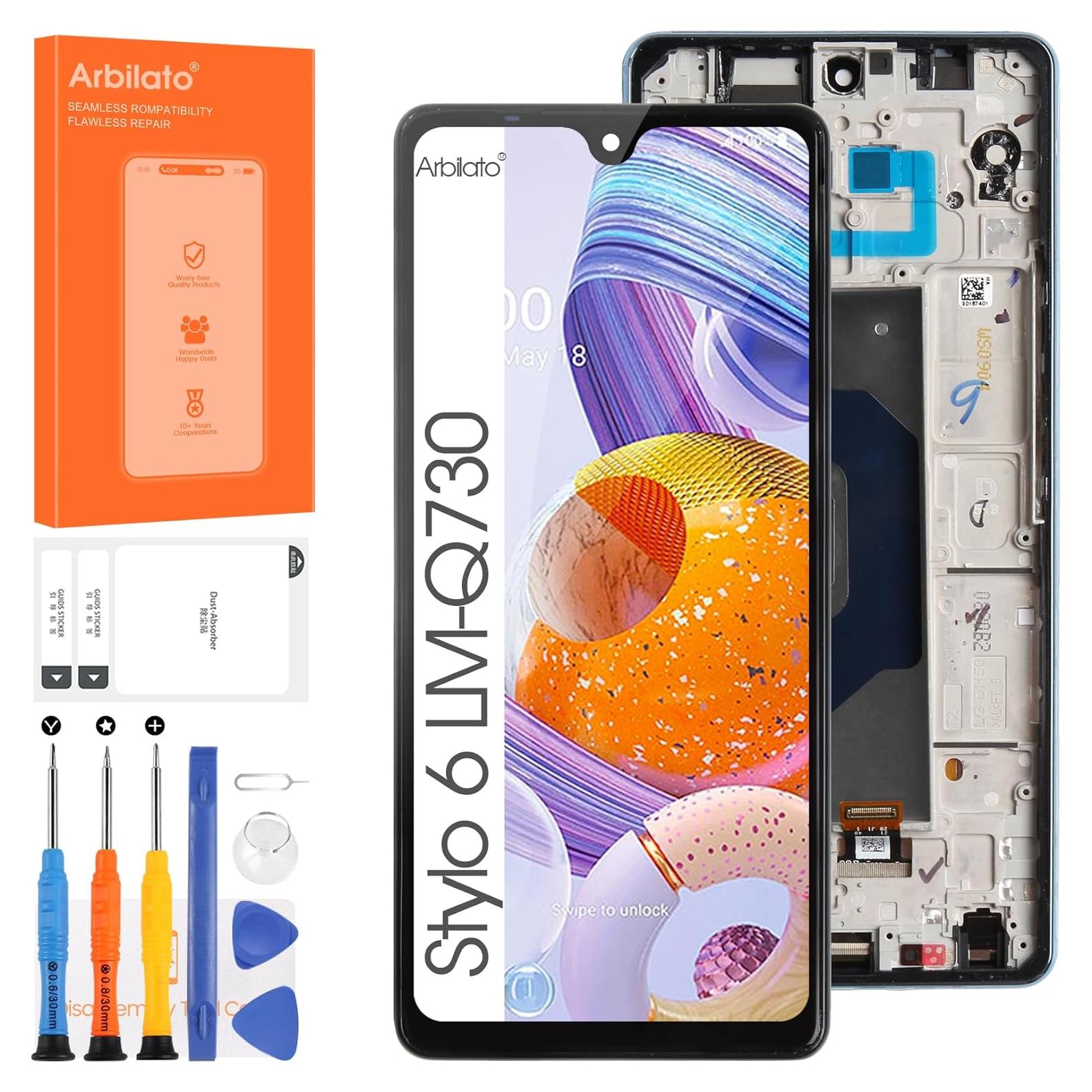 Pantalla LCD Reemplazo LG Stylo 6 Negro con Marco 17.27 cm