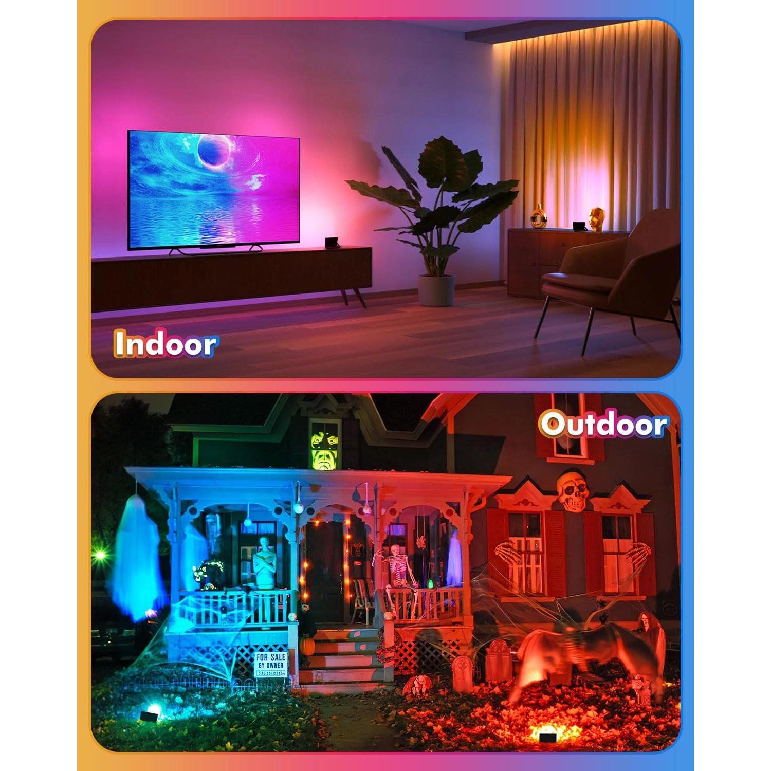 Focos LED RGBW MEIKEE 35W 3500LM IP66 4 Piezas