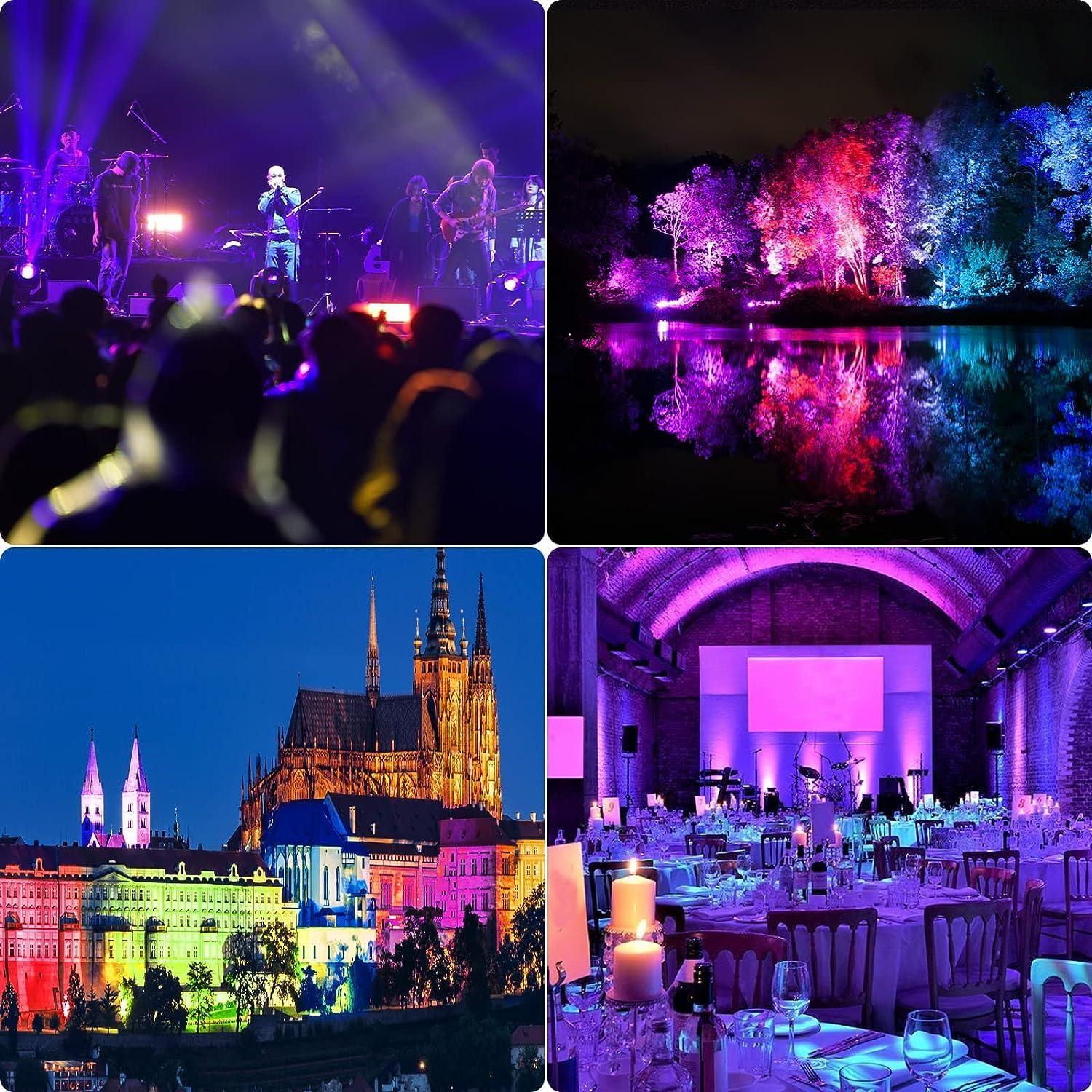 Focos LED RGBW MEIKEE 35W 3500LM IP66 4 Piezas