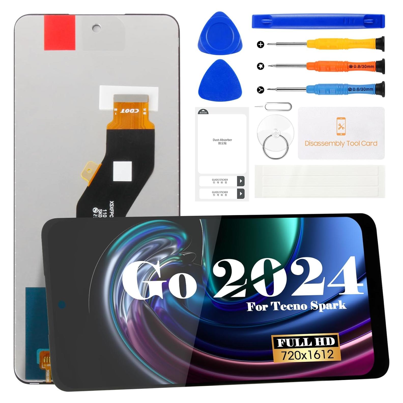 Reemplazo Pantalla Táctil LCD Tecno Spark Go 2024 BG6 Negro
