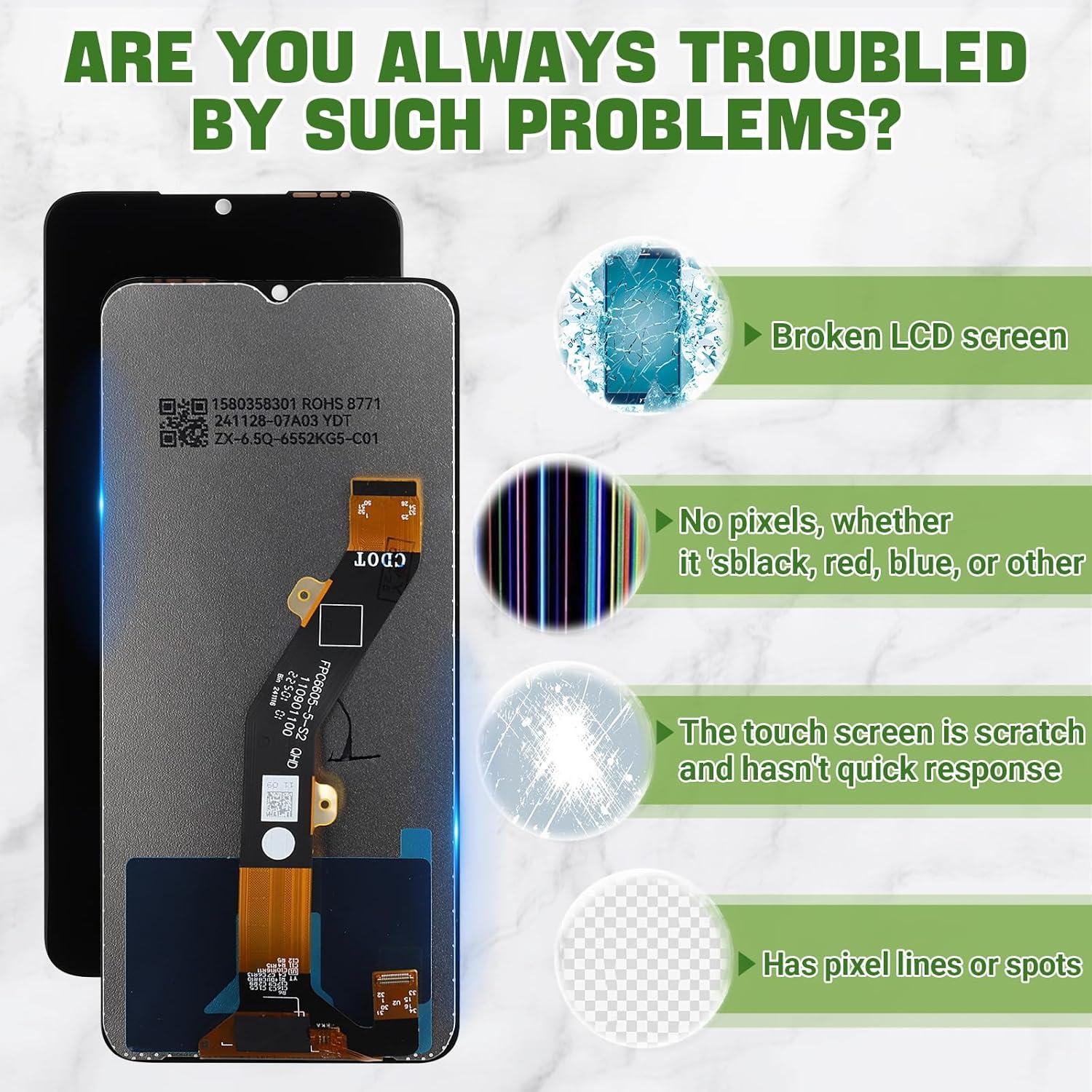 Reemplazo Pantalla LCD Tecno Pop 7 Pro BF7 BF7h - Negro