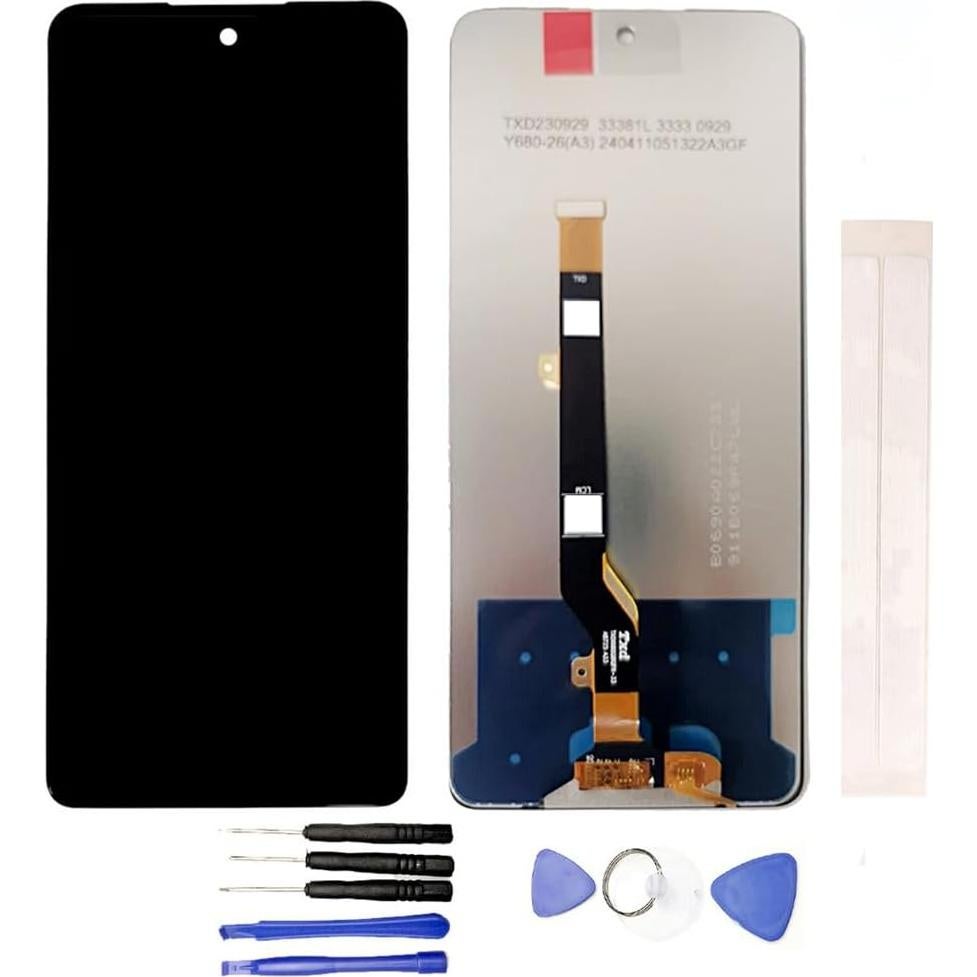 Pantalla LCD Reemplazo JayTong para Tecno Spark 20 Pro KJ6 Negra