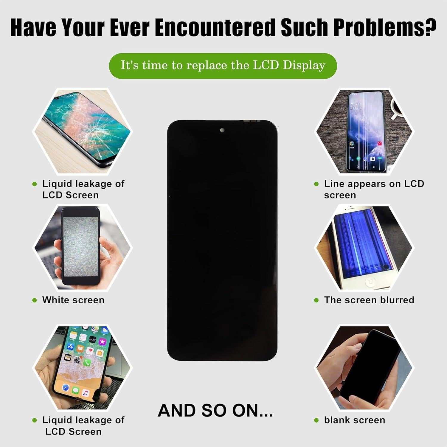 Reemplazo Pantalla LCD Táctil Tecno Spark 30 5G Negro