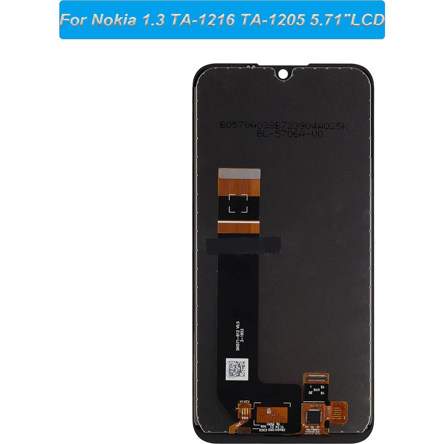 Pantalla LCD Táctil Compatible Nokia 1.3 TA-1216 TA-1205 14.5 cm