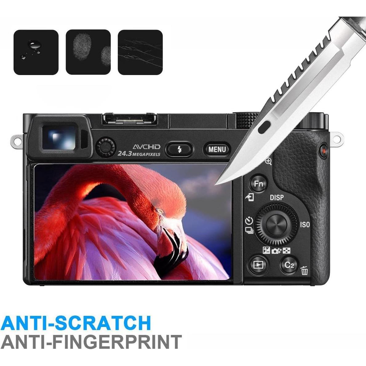 Protector de Pantalla Vidrio Templado AKWOX para Sony Alpha 3-Pack