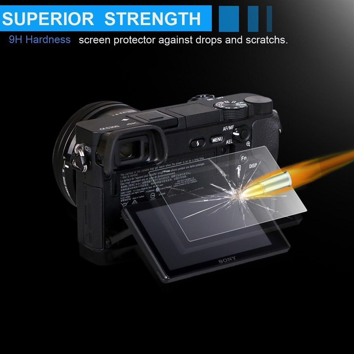 Protector de Pantalla Vidrio Templado AKWOX para Sony Alpha 3-Pack