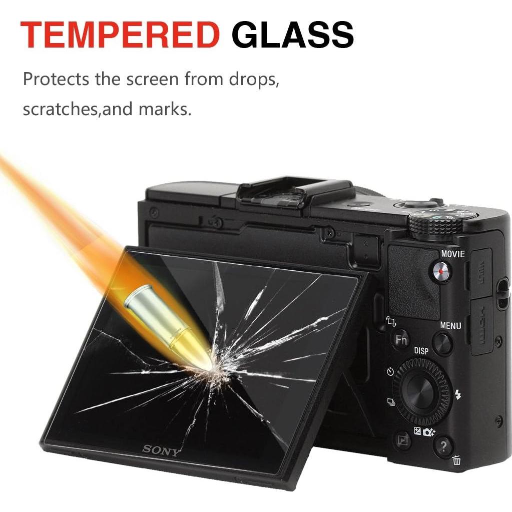 Protector de Pantalla Vidrio Templado AKWOX para Sony A9 A7II A7RII 3-Pack