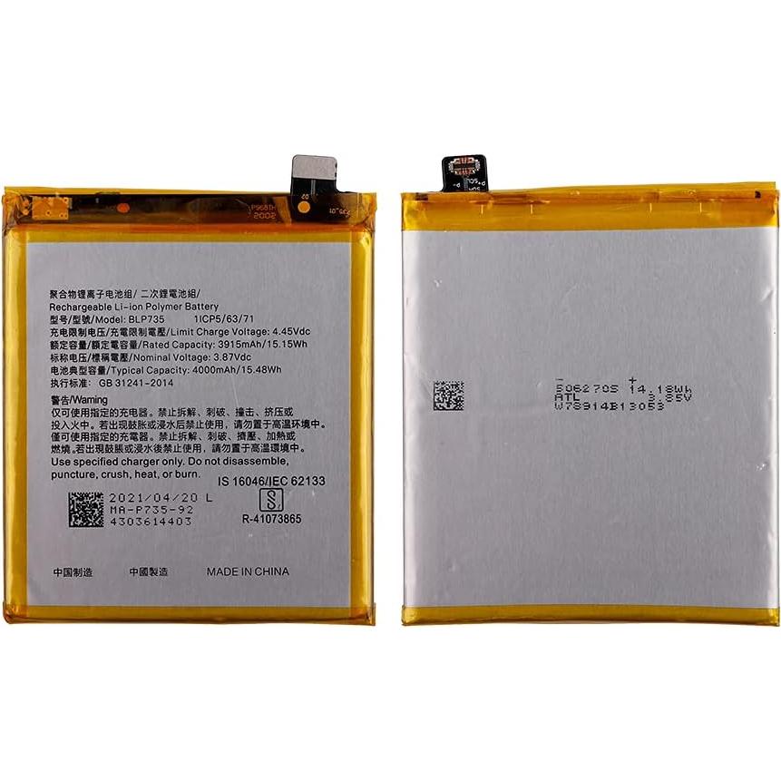 Batería de Reemplazo BLP735 para Oppo Reno2 4000mAh + Kit