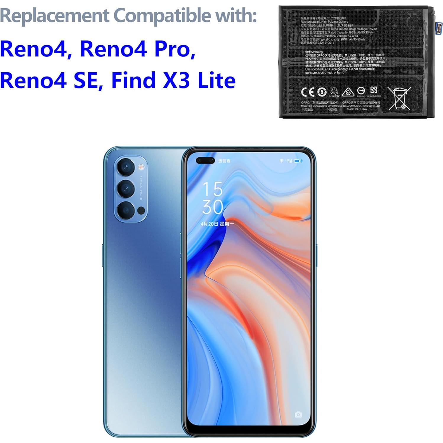 Batería Recargable BLP789 para Oppo Reno4, Pro, SE, X3 Lite