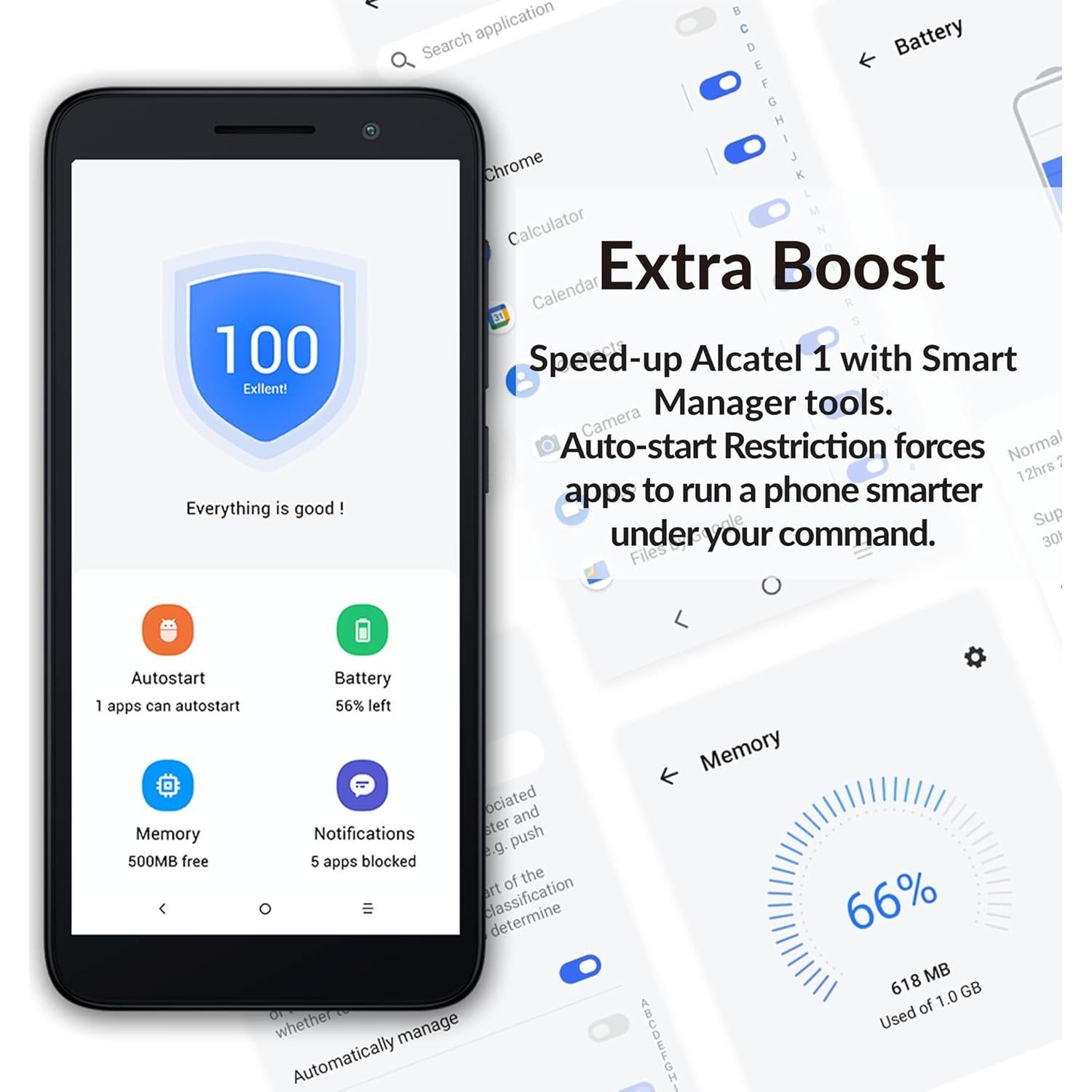 Smartphone Alcatel 1 16GB Pantalla 5" Dual SIM 4G Negro