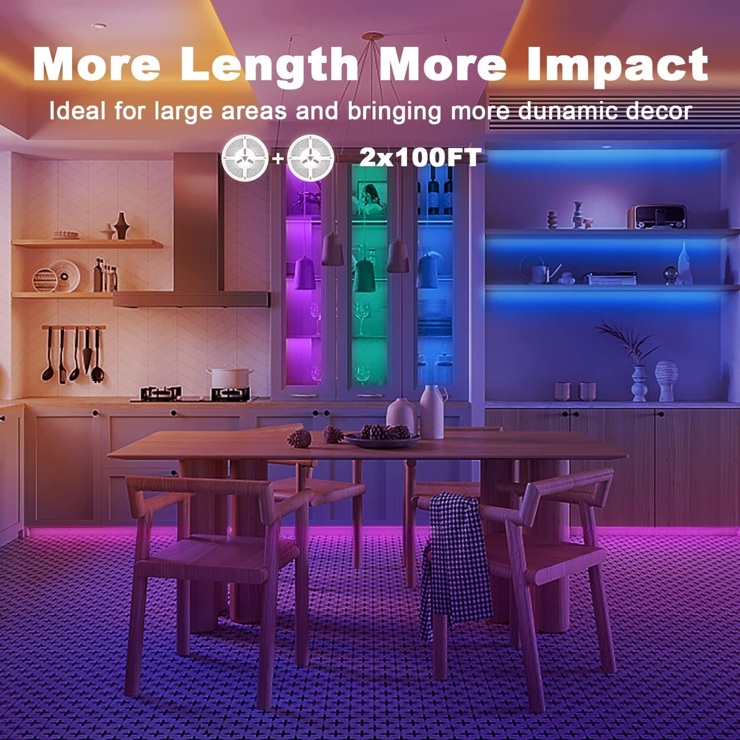 Tiras LED Dalattin 200 m RGB con control APP y remoto