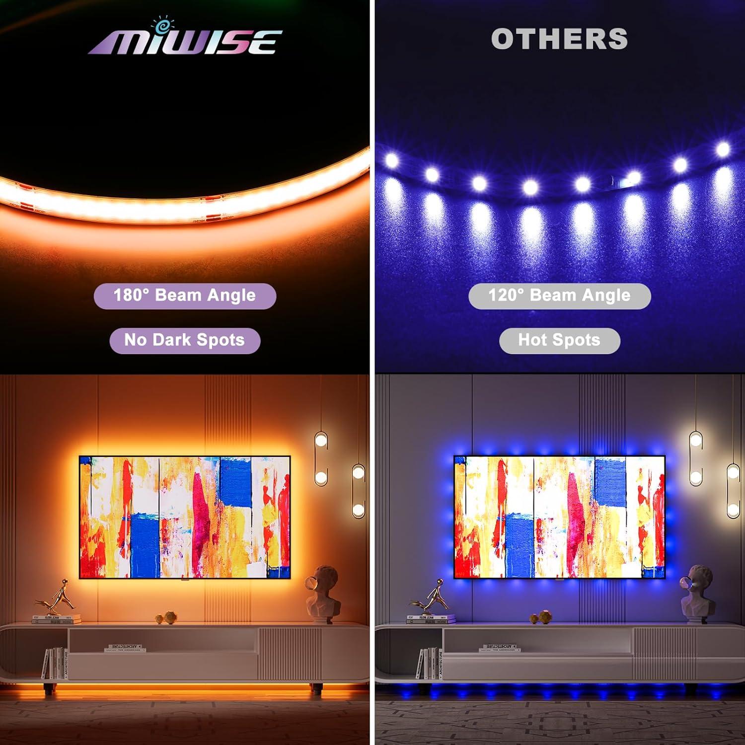 Tira LED RGB COB MIWISE 10m 24V Dimmable Control Voz