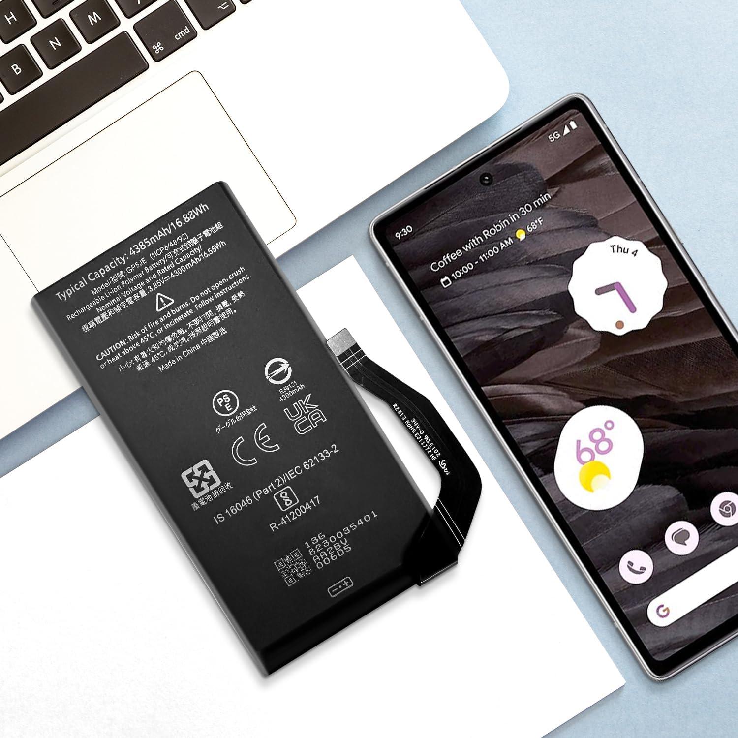 Batería de Reemplazo SHENMZ para Google Pixel 7a 4385mAh