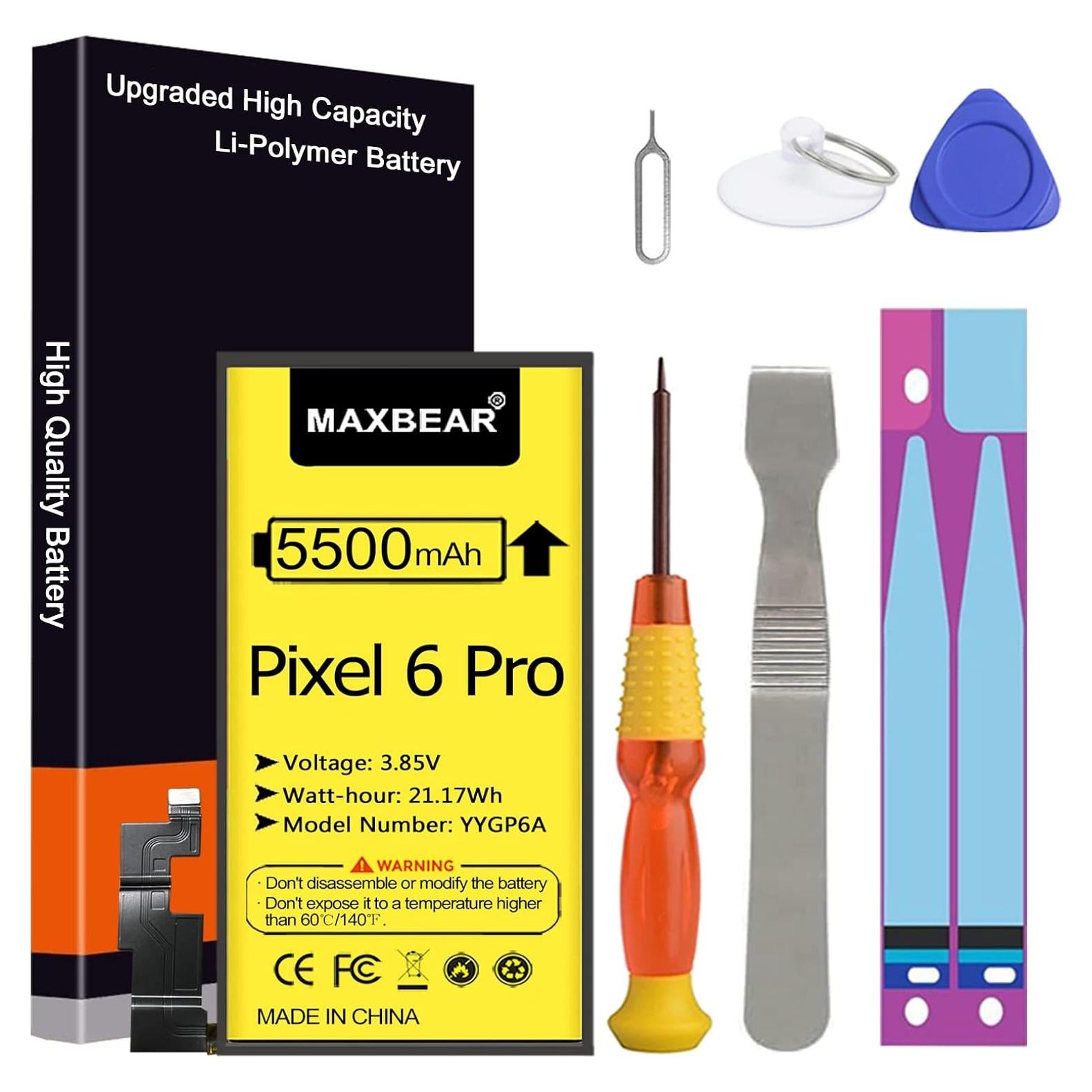 Batería de Reemplazo MAXBEAR 5500mAh para Google Pixel 6 Pro