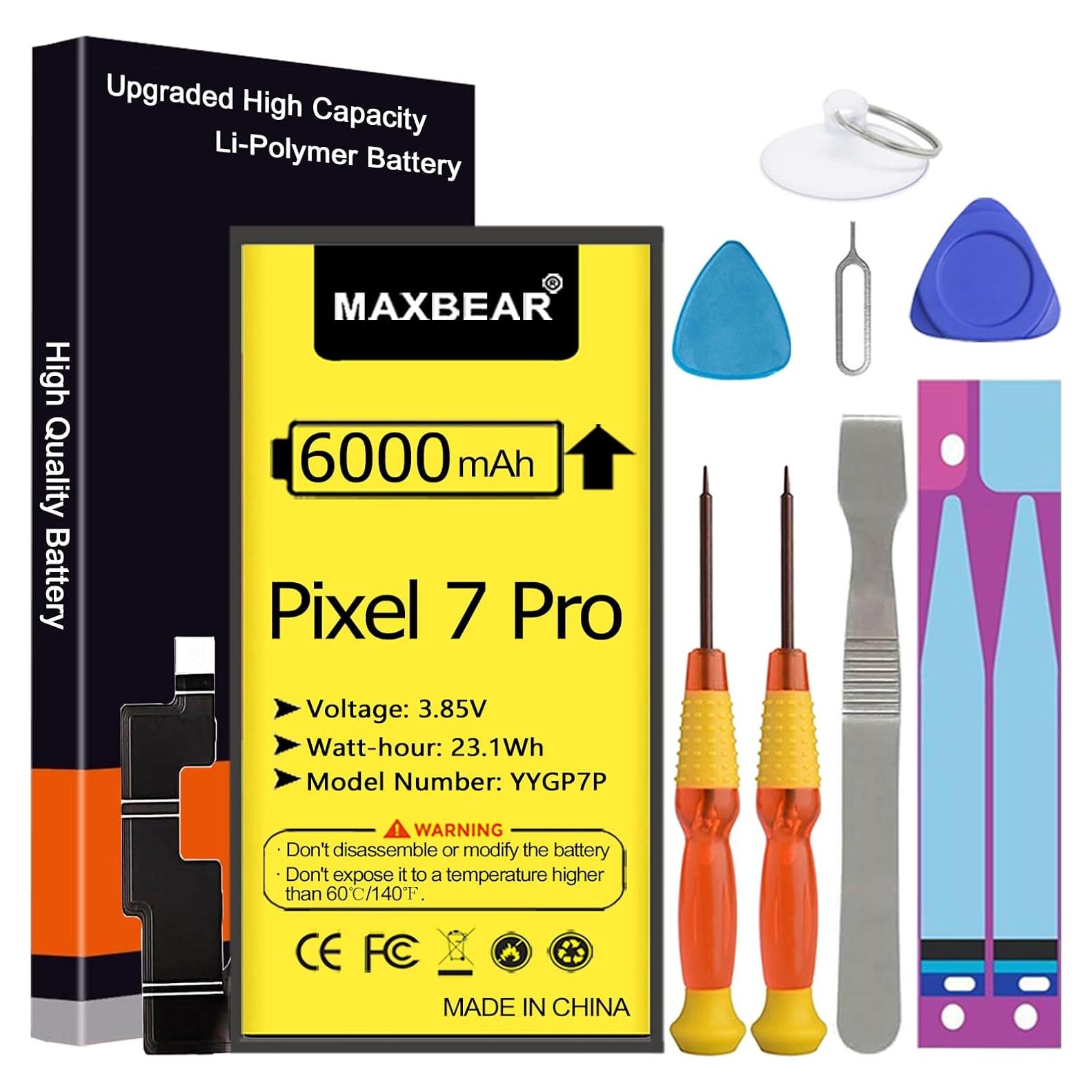 Batería de Reemplazo MAXBEAR 6000mAh para Google Pixel 7 Pro