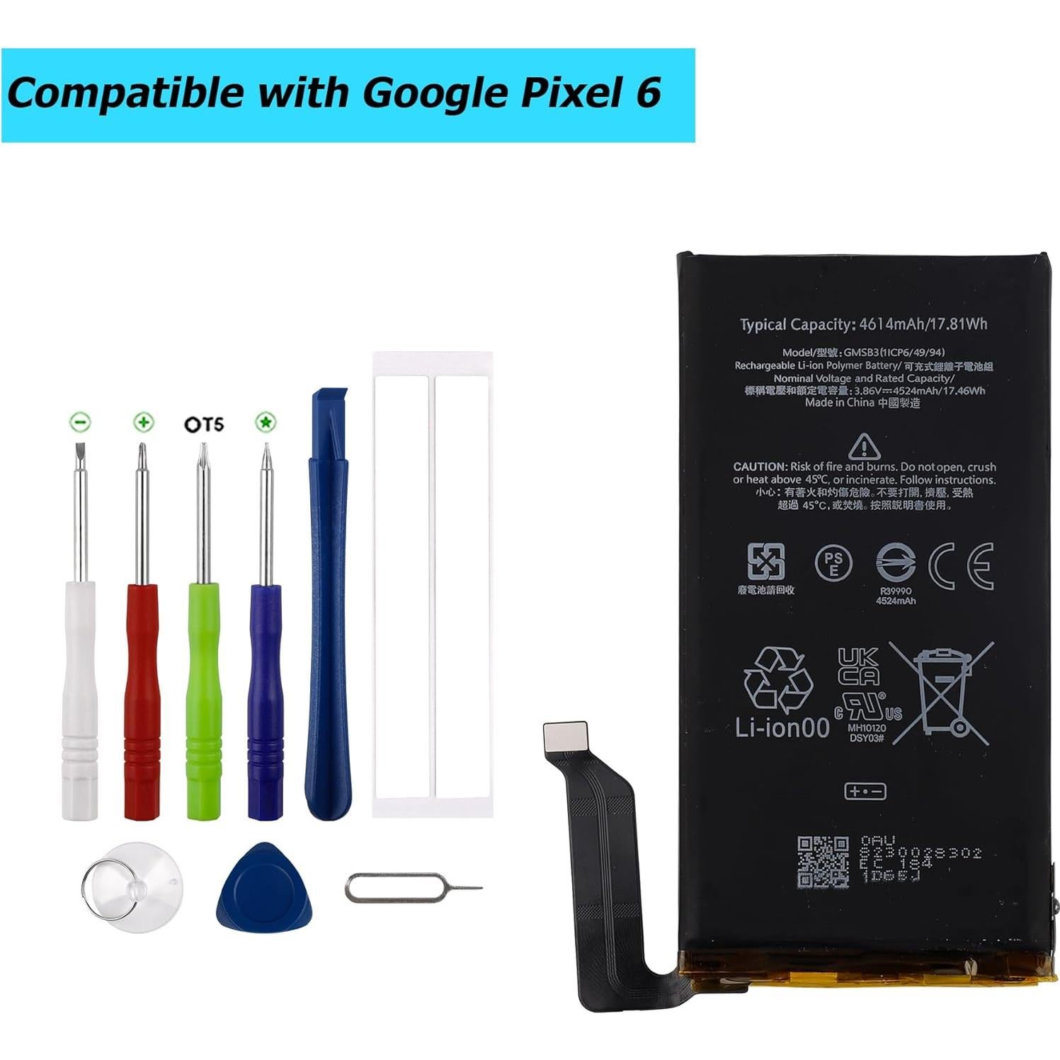 Batería de Reemplazo GMSB3 para Google Pixel 6 4270mAh