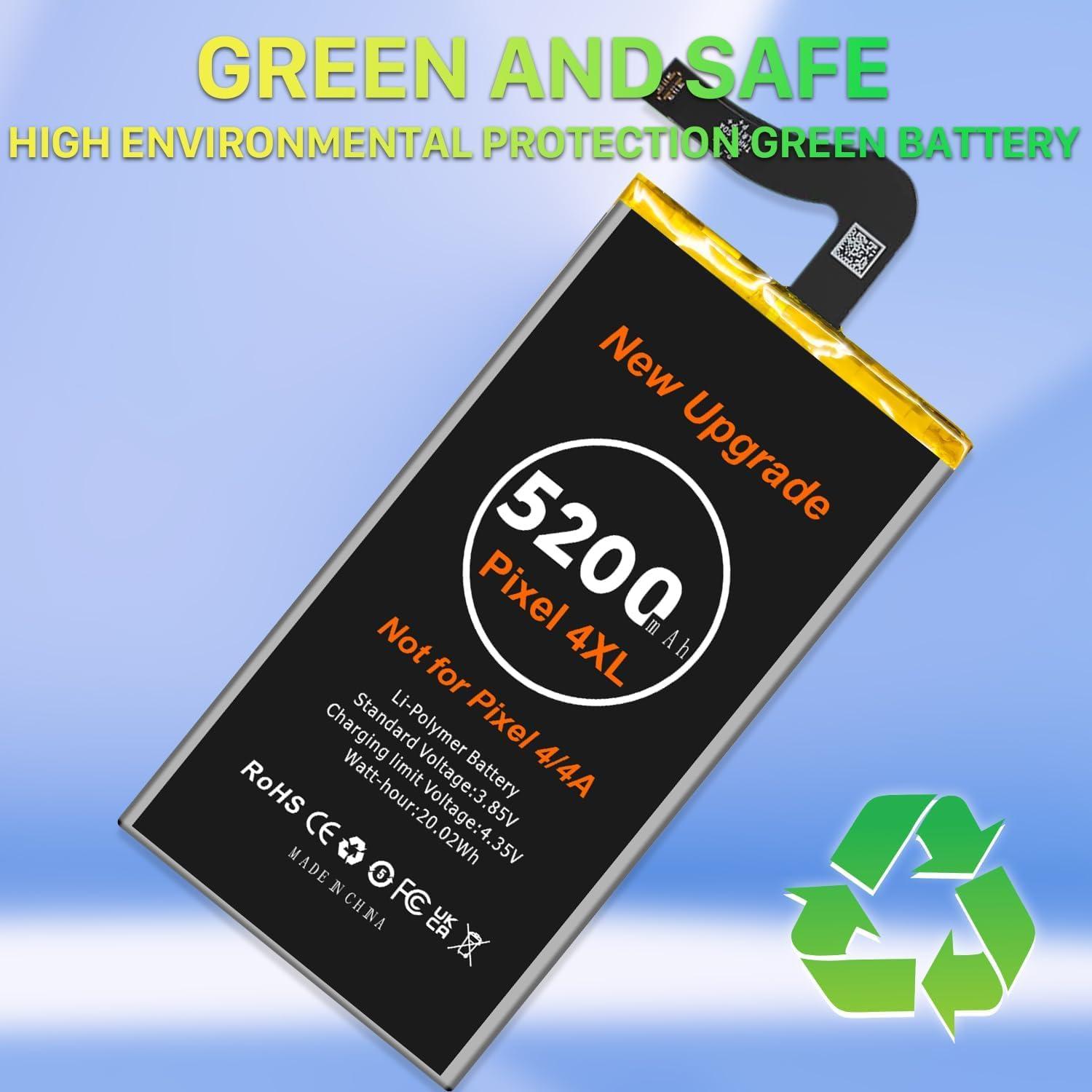 Batería de Reemplazo WAVYPO 5200mAh para Google Pixel 4XL