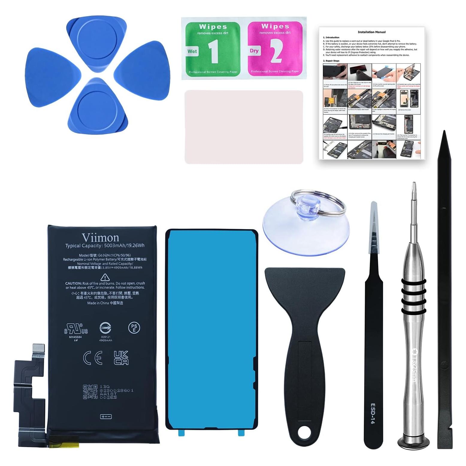 Batería de Reemplazo OEM para Google Pixel 6 Pro con Kit de Herramientas