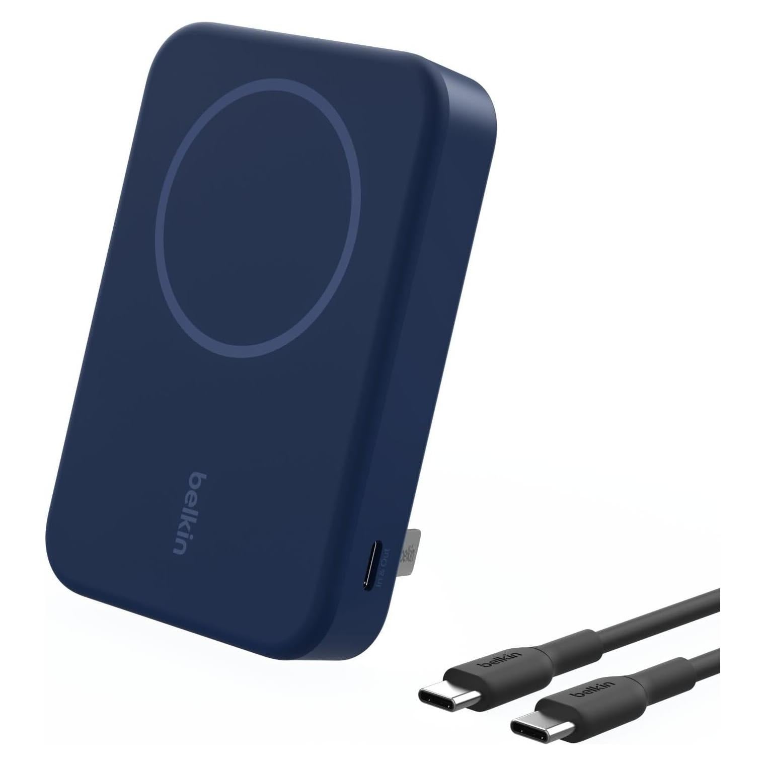 Cargador Portátil Belkin 10K mAh Inalámbrico Qi2 15W Azul