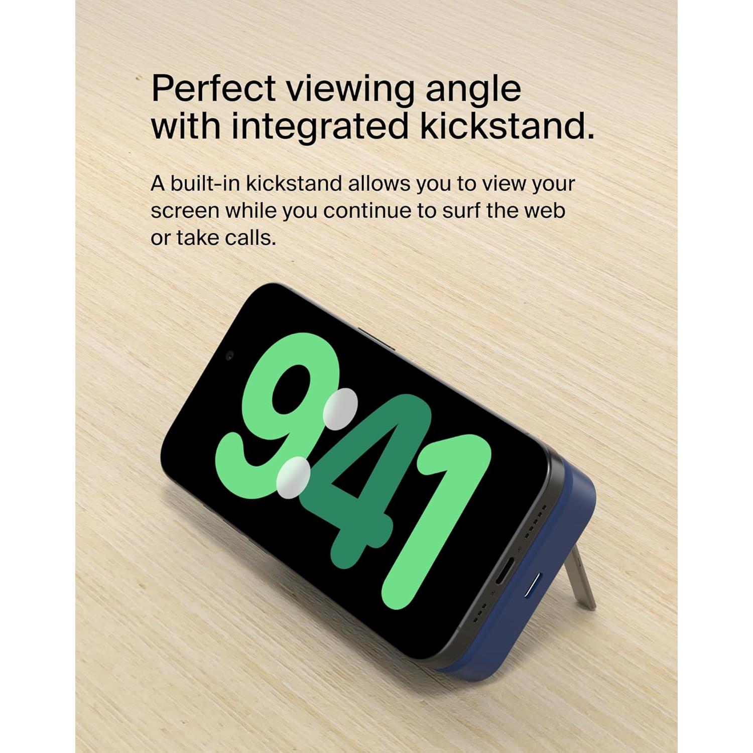 Cargador Portátil Belkin 10K mAh Inalámbrico Qi2 15W Azul