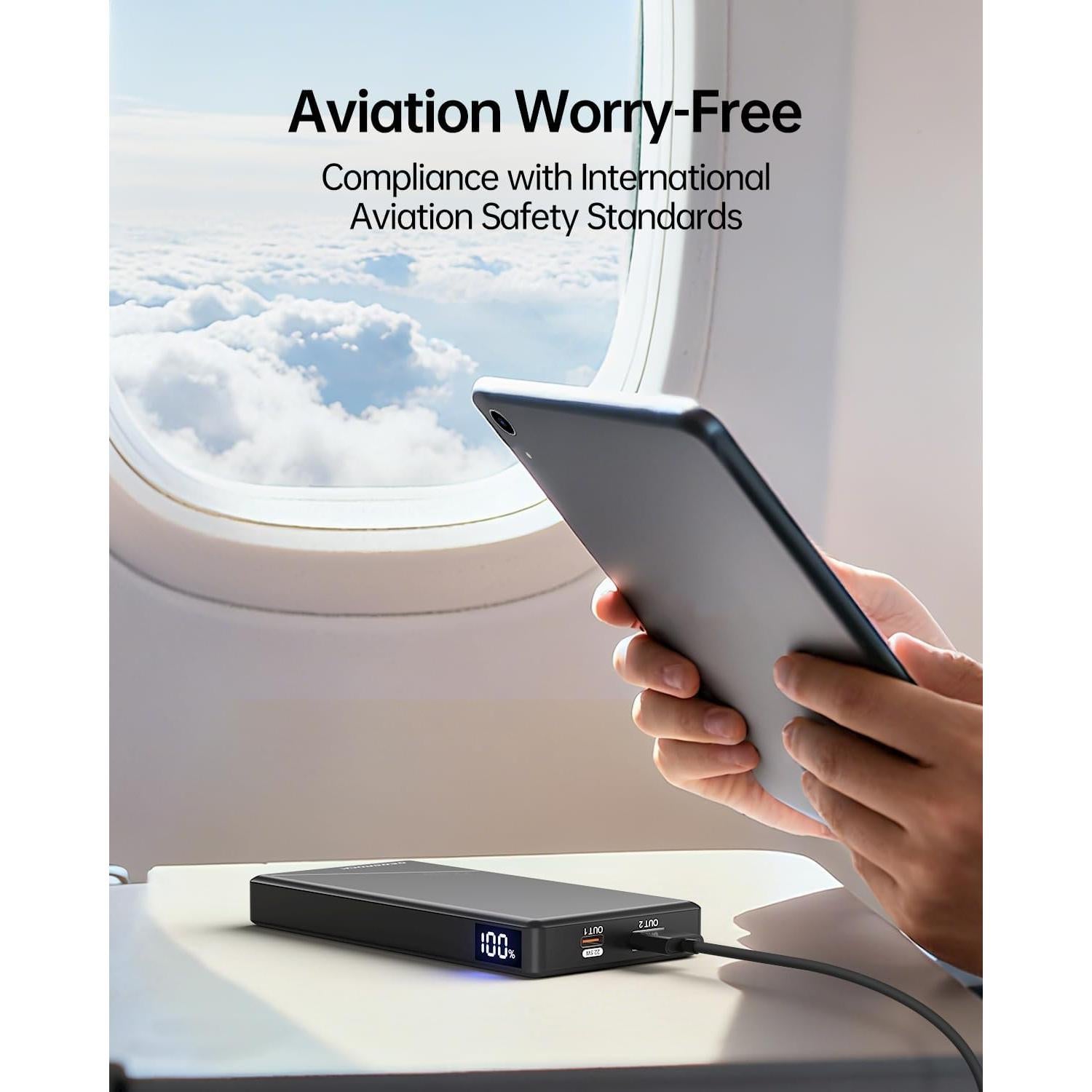 Cargador Portátil GENSROCK 10000mAh Carga Rápida 22.5W