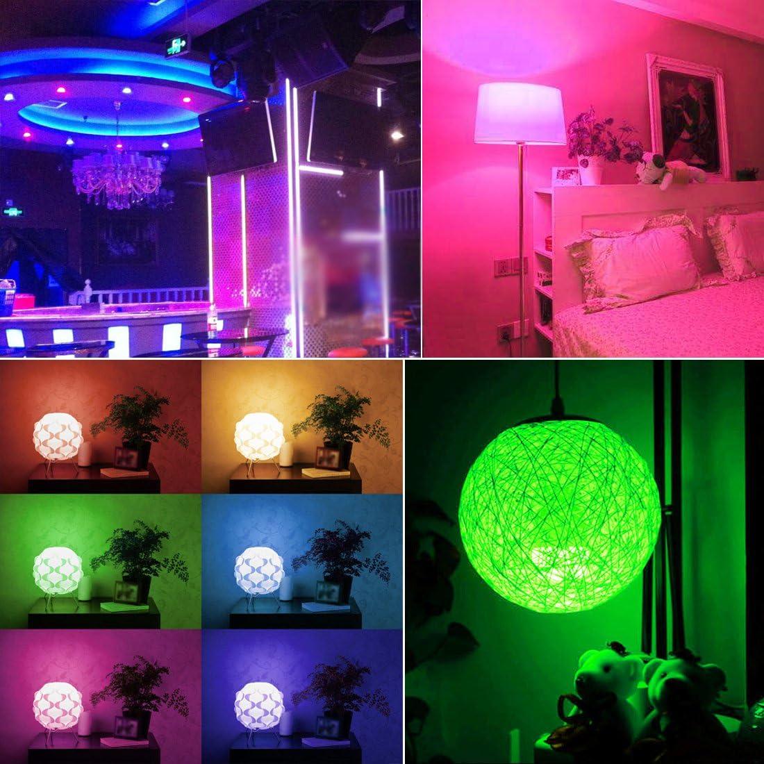Bombillas LED RGB 10W 1200lm Control Remoto Paquete de 4