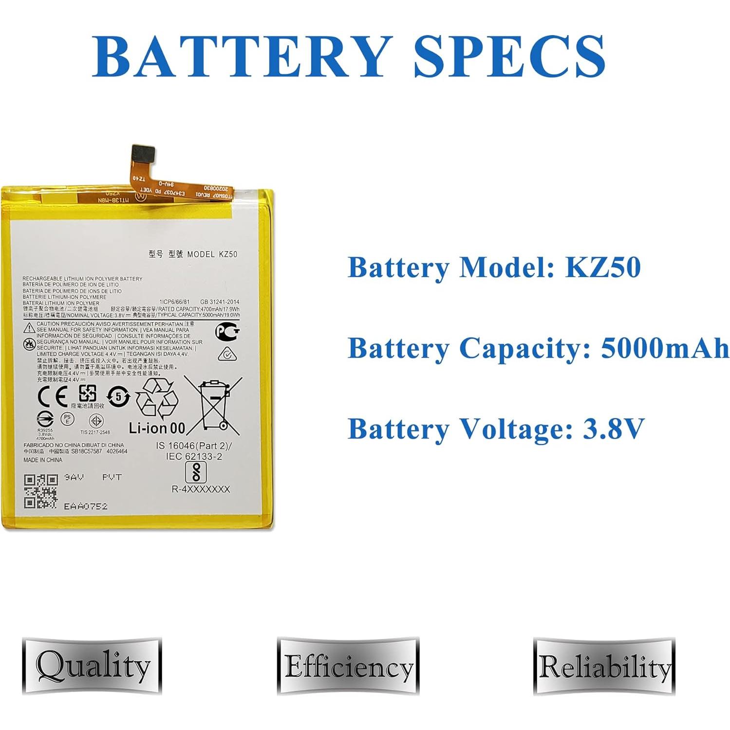 Batería KZ50 MAXSHARKS para Moto G Power 2020 / G8 Power