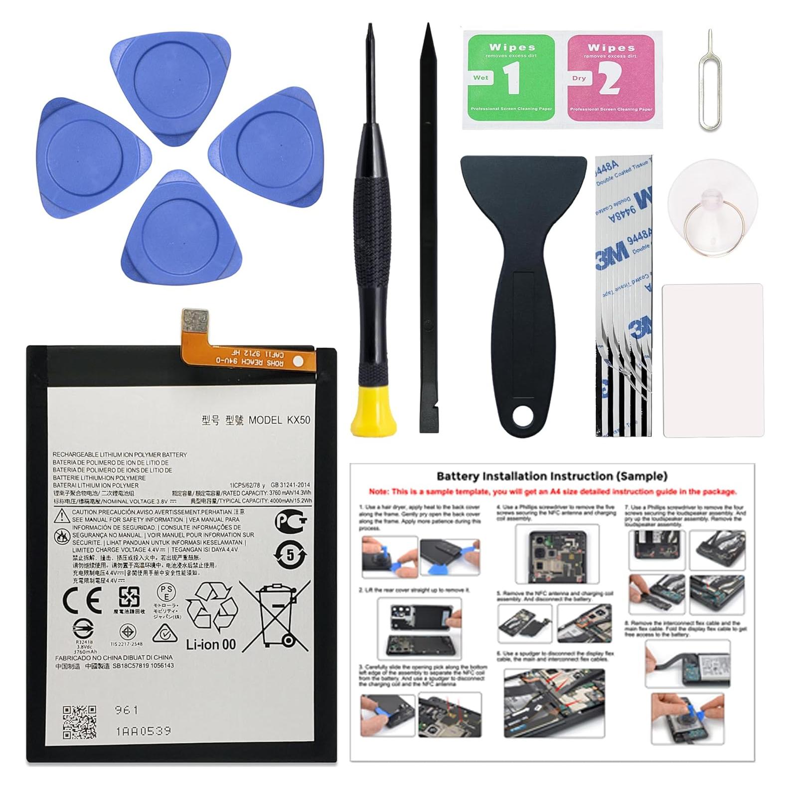 Batería de Reemplazo Li-ion MAXSHARKS para Moto G Stylus 2020