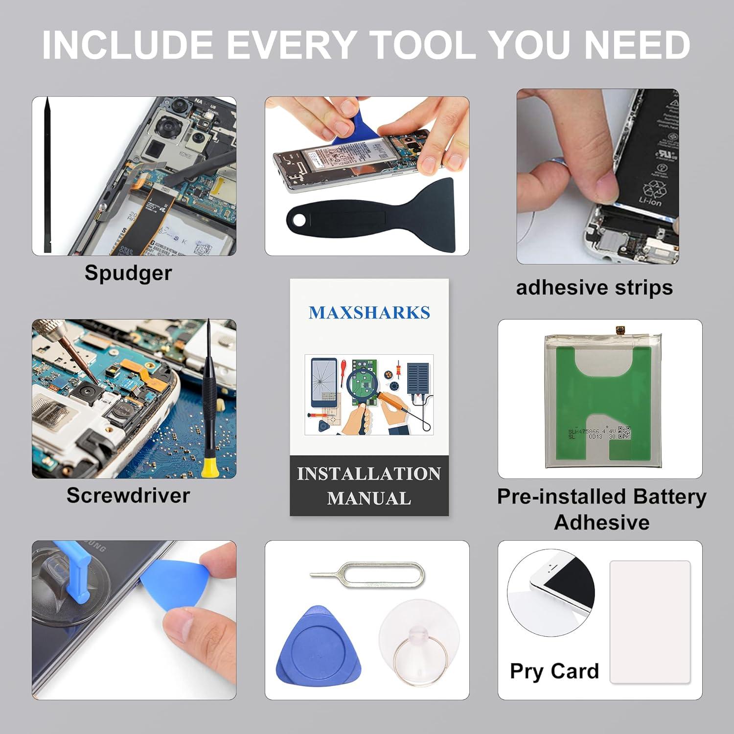 Batería de Reemplazo Li-ion MAXSHARKS para Moto G Stylus 2020