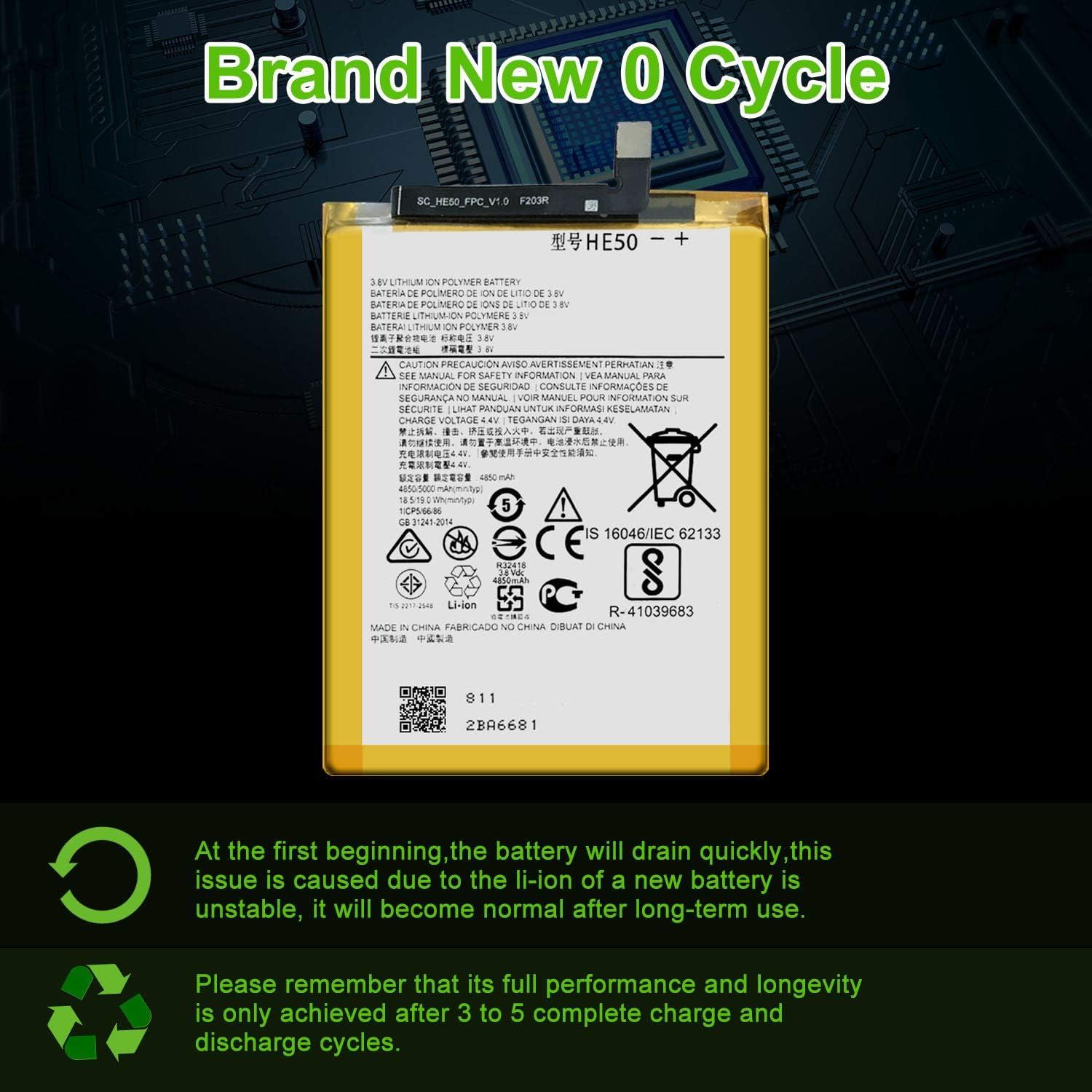 Batería de Reemplazo WUHAO HE50 para E5 Plus XT1924-7