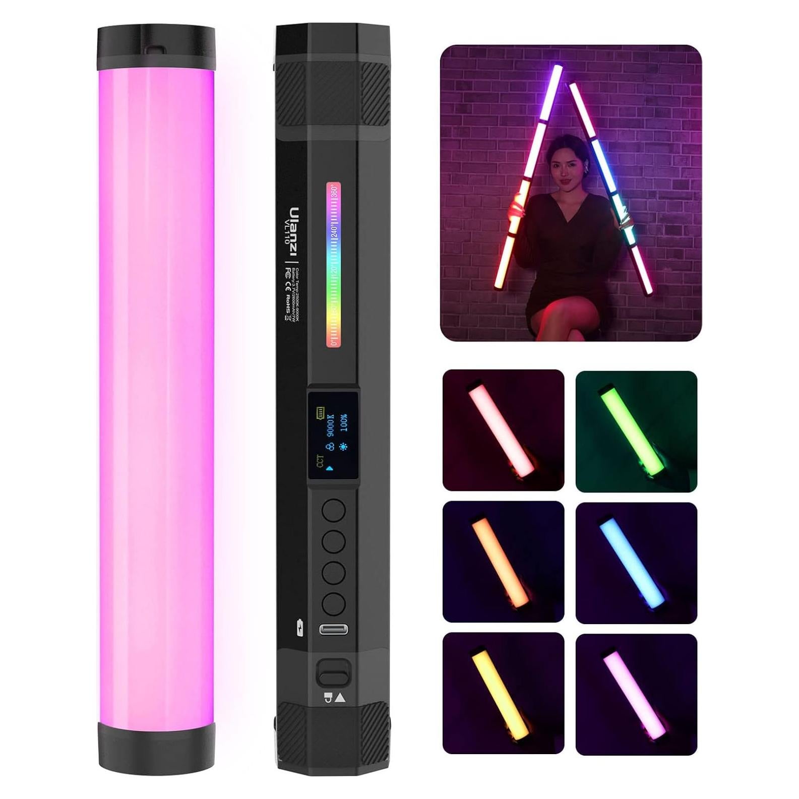 ULANZI VL110 Barra de Luz LED RGB Portátil 2500-9000K