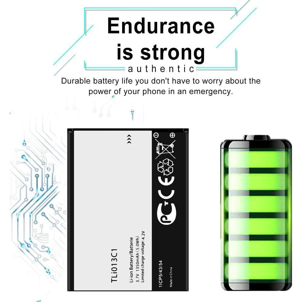 Batería de Reemplazo DDONG para Alcatel Go Flip 4044L 1350mAh