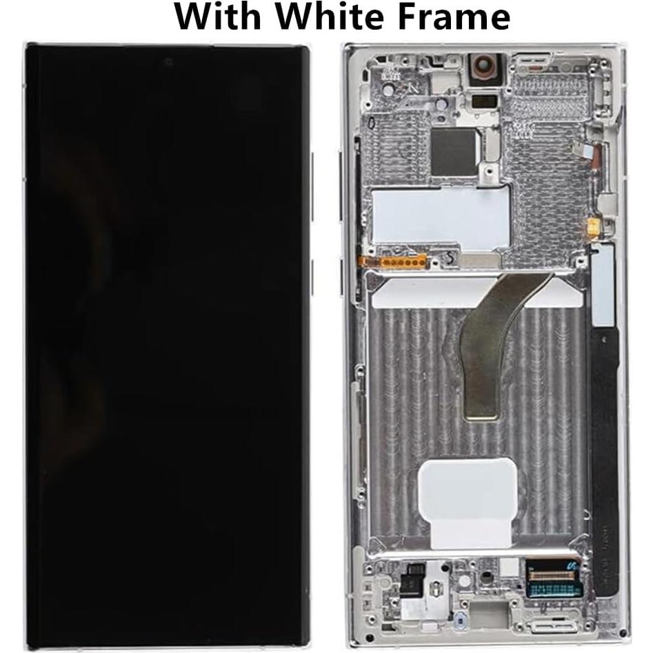 Pantalla OLED para Samsung Galaxy S22 Ultra 5G con Marco Blanco