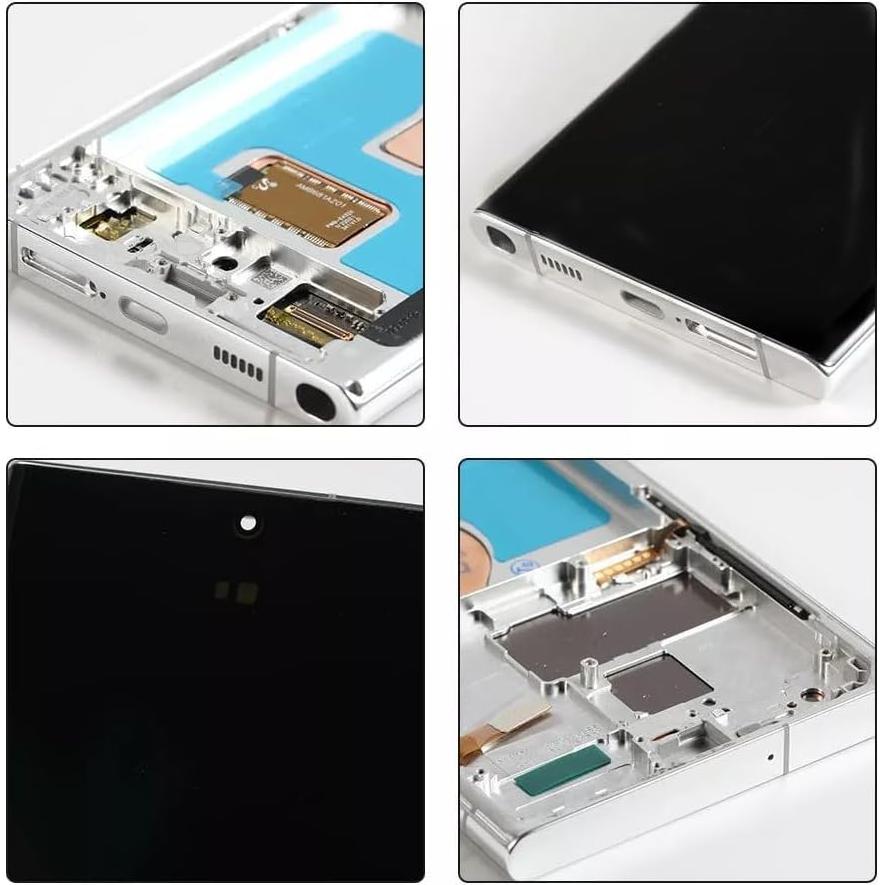 Pantalla OLED para Samsung Galaxy S22 Ultra 5G con Marco Blanco