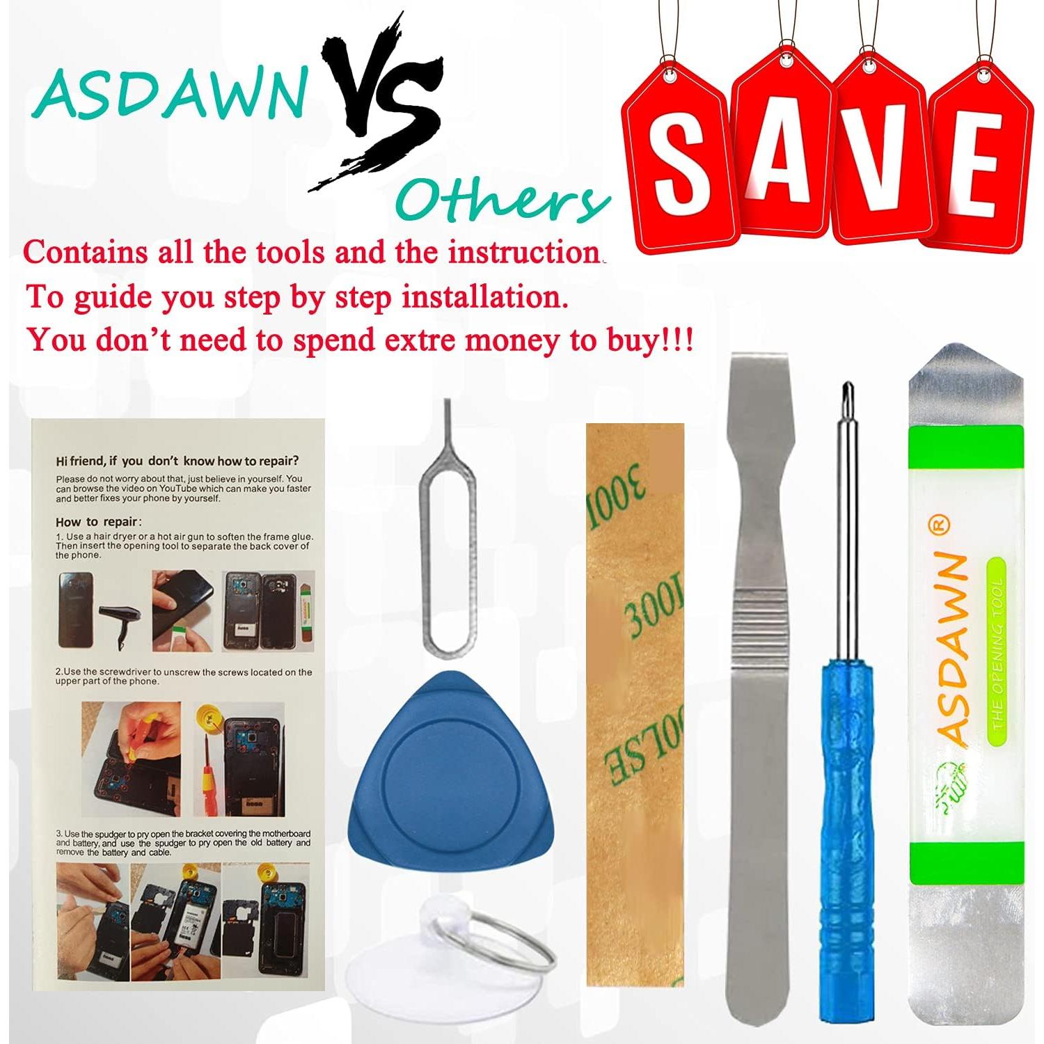 Batería de Reemplazo ASDAWN 4000mAh para Samsung Galaxy A10s/A20s/A21