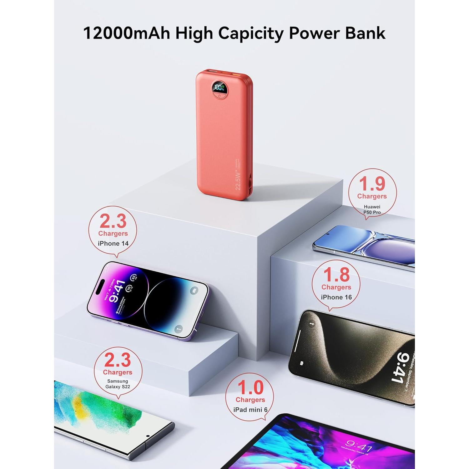 Banco de Energía 12000mAh Dongguan Cargador Rápido USB-C