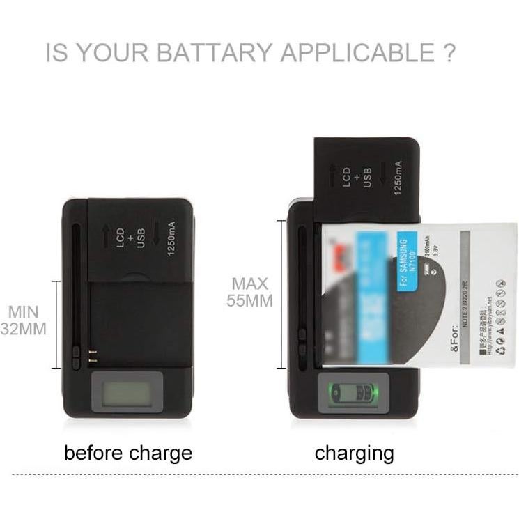 Cargador de Batería Universal LCD RIJER Y-108 para Móviles