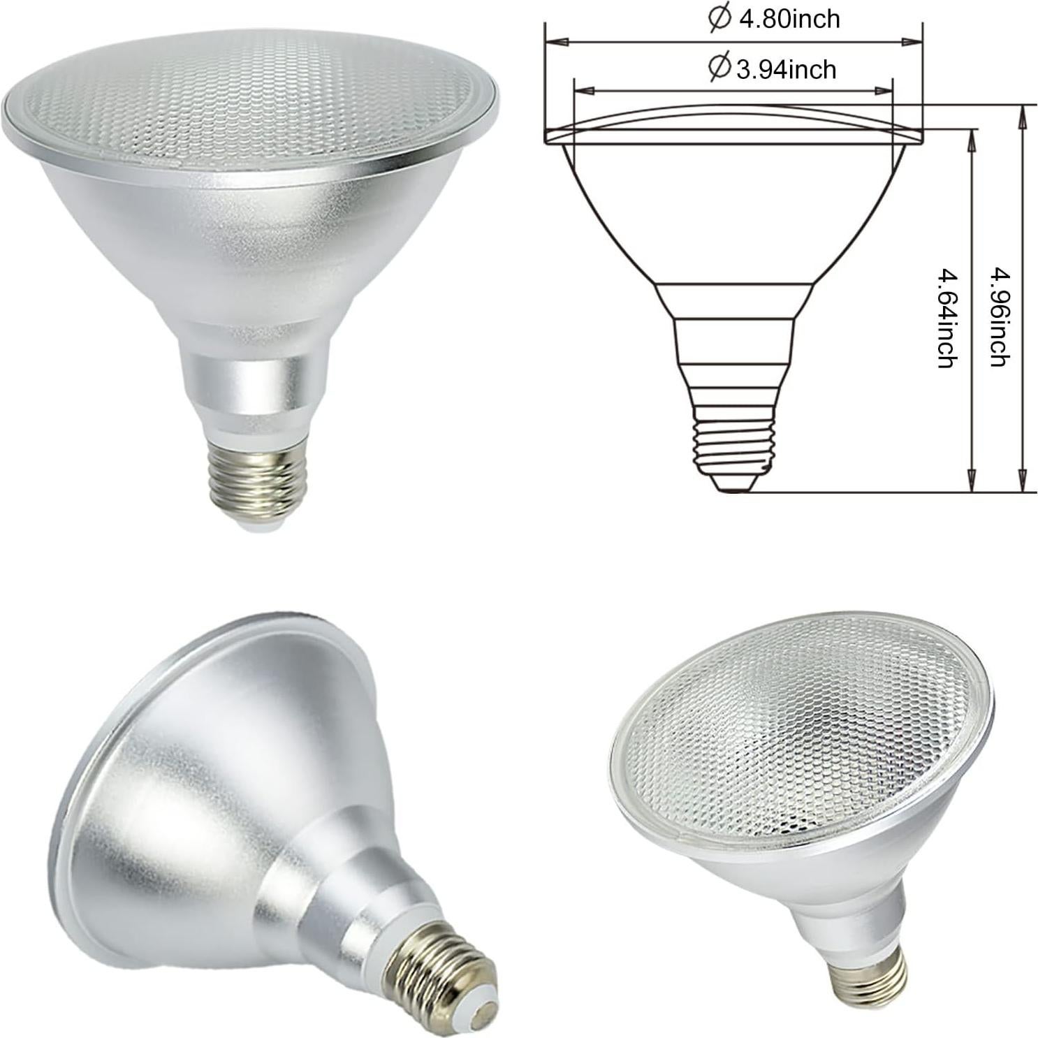 Paquete de 2 luces LED RGB PAR38 Kuniwa 30W a prueba de agua