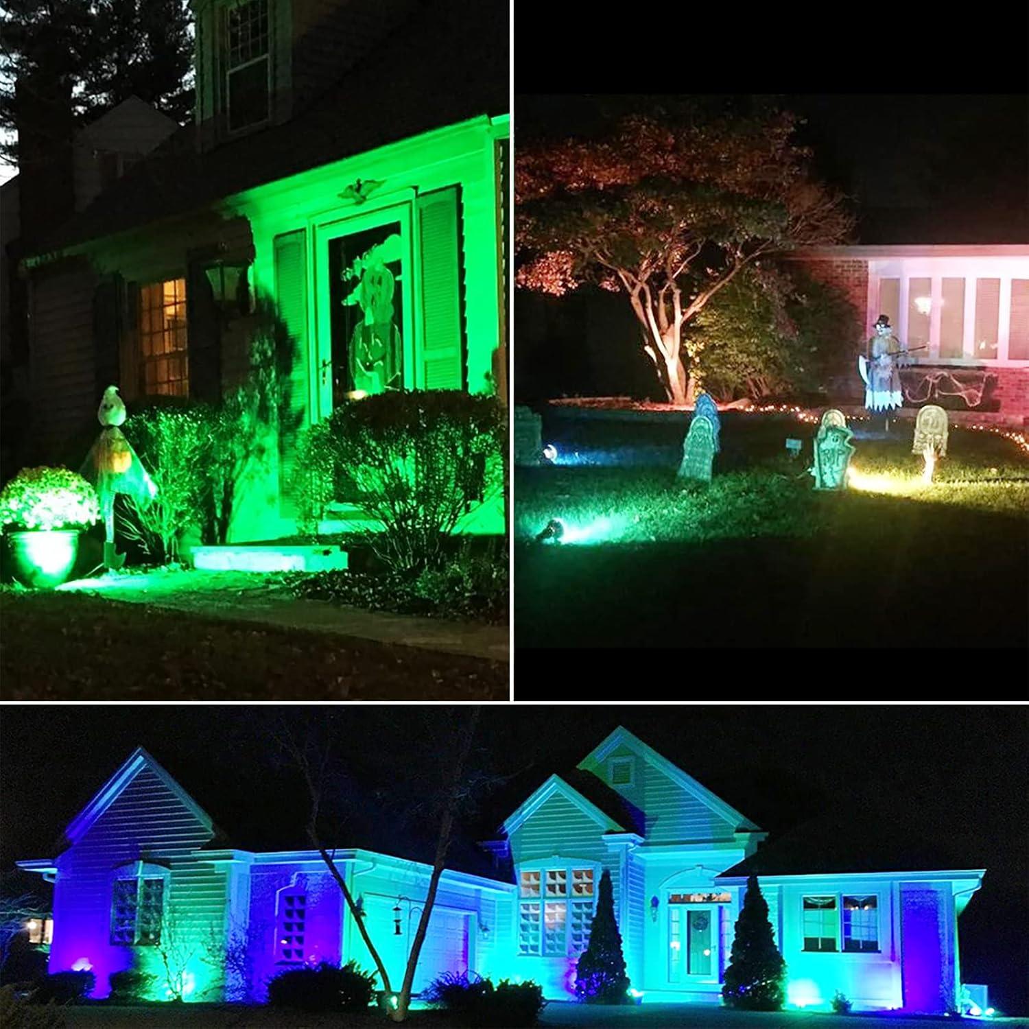 Paquete de 2 luces LED RGB PAR38 Kuniwa 30W a prueba de agua