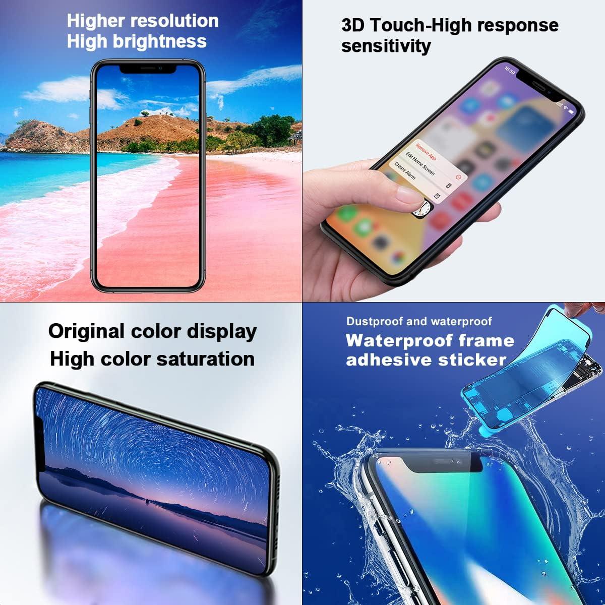 Reemplazo Pantalla LCD EFAITHFIX para iPhone X 5.8" Full HD